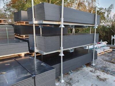 Heavy Duty stapelkrat incl. 30 PE rijplaten 300 x 100 x 1,5cm
