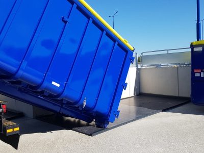 Containervloer tegen wand